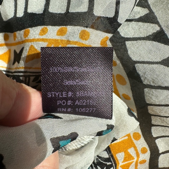 HALE BOB tunic in white, black, blue, & mustard, Small, EUC - Picture 10 of 12